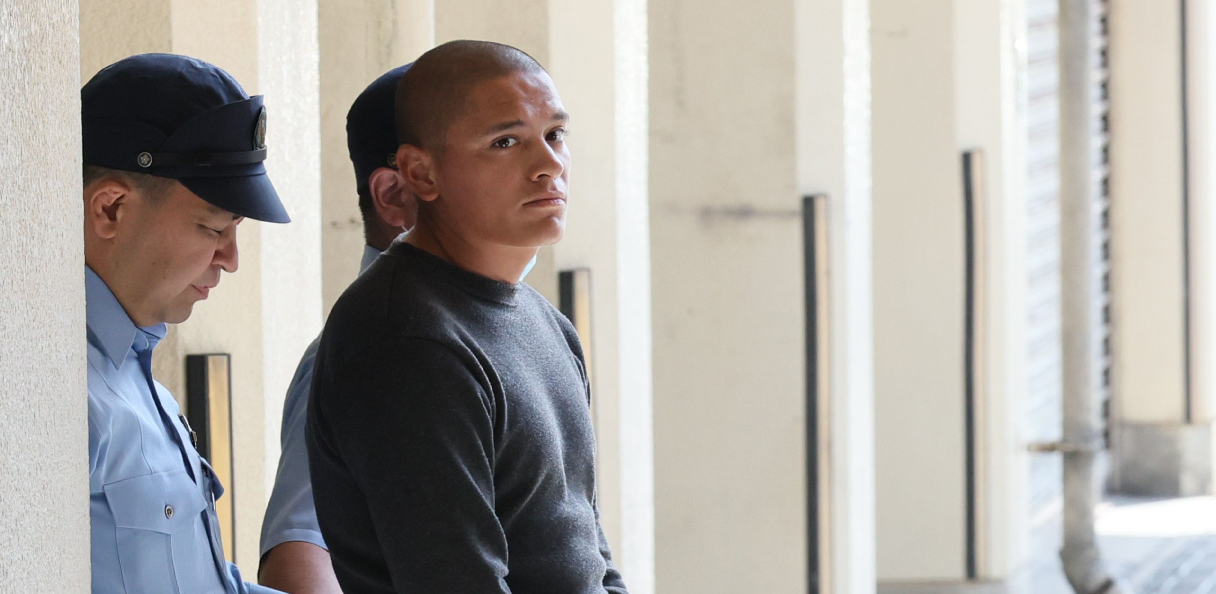 Devin Jacob Ballard, leaves the Naha Police Station to be referred to the district prosecutor's office in Naha City, Okinawa Prefecture, Japan, on October 5, 2026.