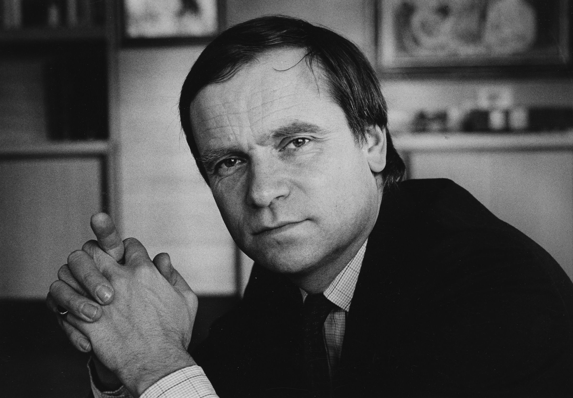 Portrait of politician and author Jeffrey Archer in his sitting room, March 1984.