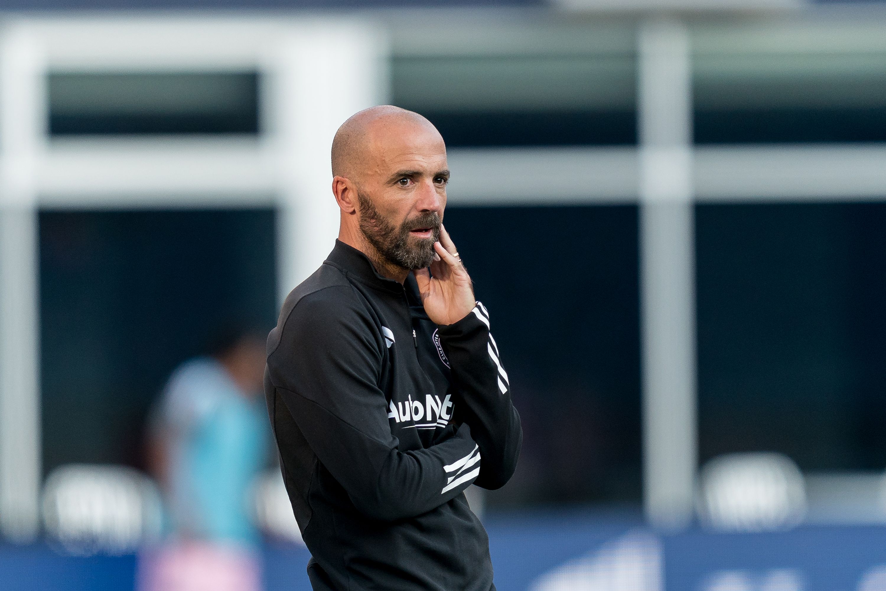 FOXBOROUGH, MA - MAY 28: Inter Miami II Federico Higuain during a game between Inter Miami II and New England Revolution II at Gillette Stadium on May 28, 2023 in Foxborough, Massachusetts. (Photo by Andrew Katsampes/ISI Photos/Getty Images).