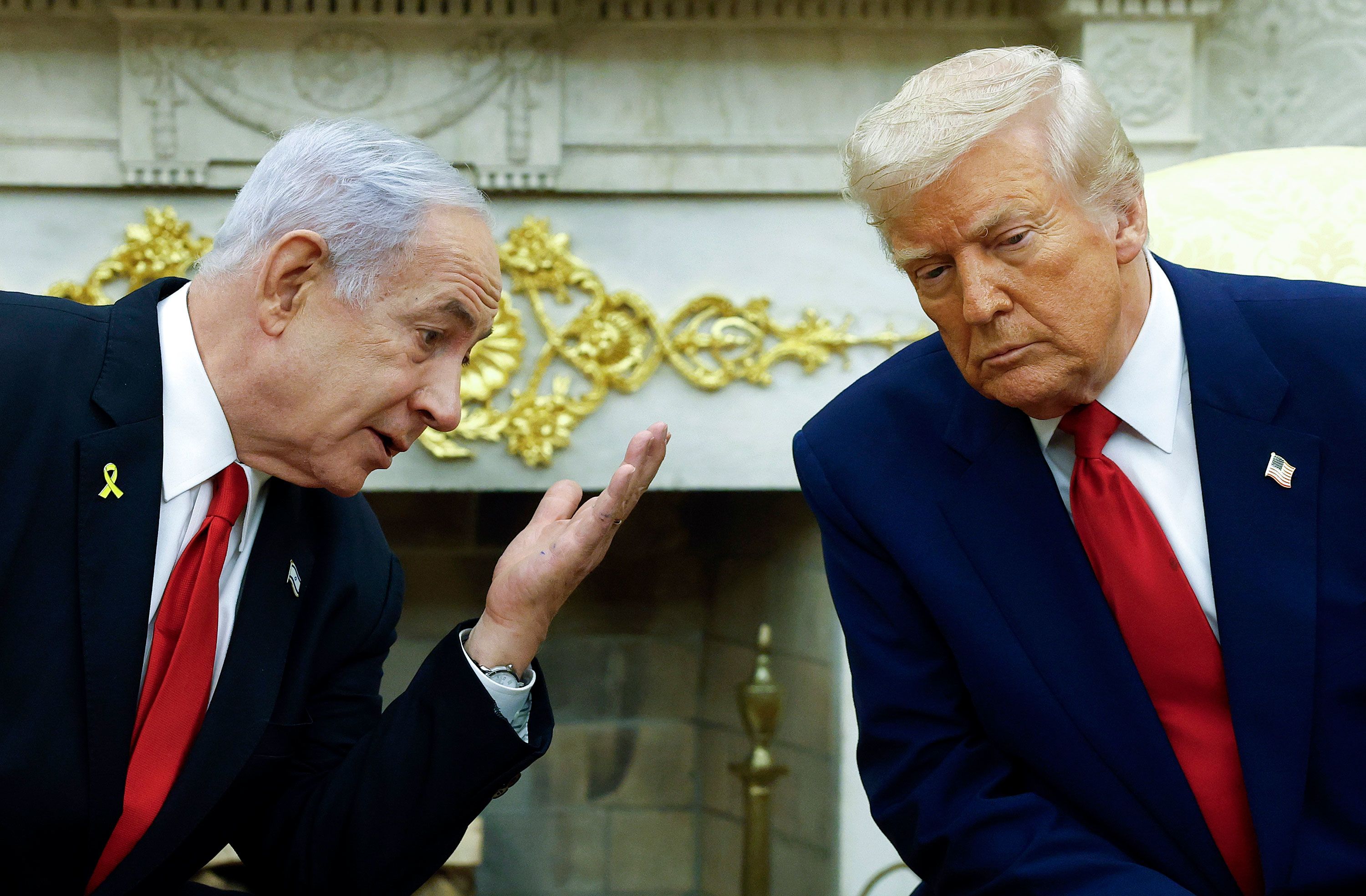 The relationship between Israeli Prime Minister Benjamin and US President Donald Trump, shown in April, 2025, has soured ahead of crucial elections.