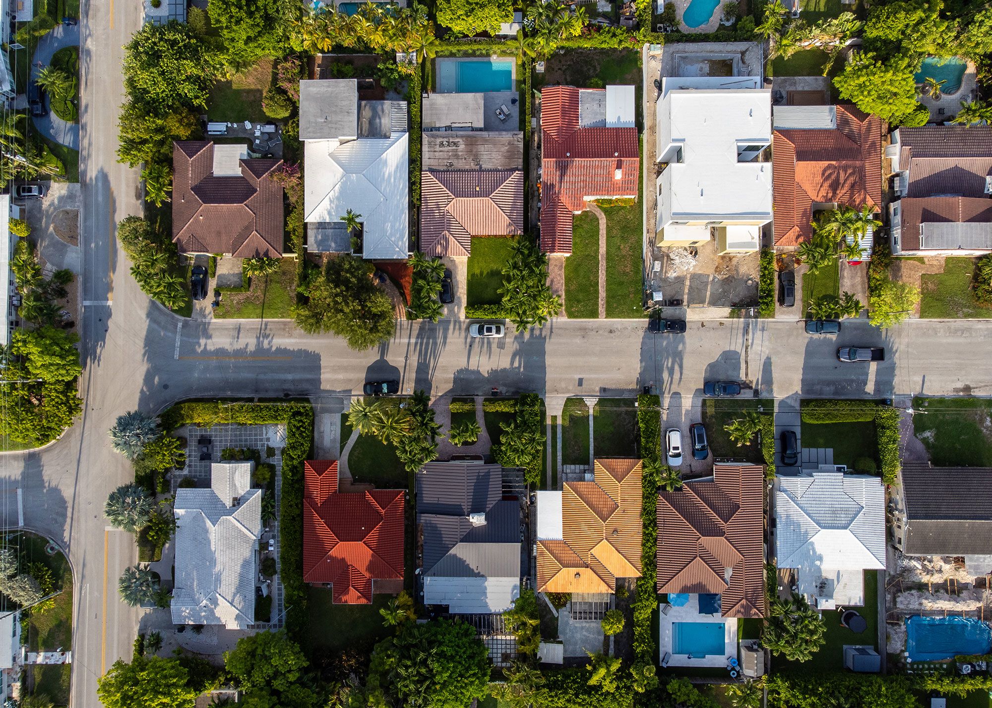Homes in Surfside, Florida, on August 20, 2025.