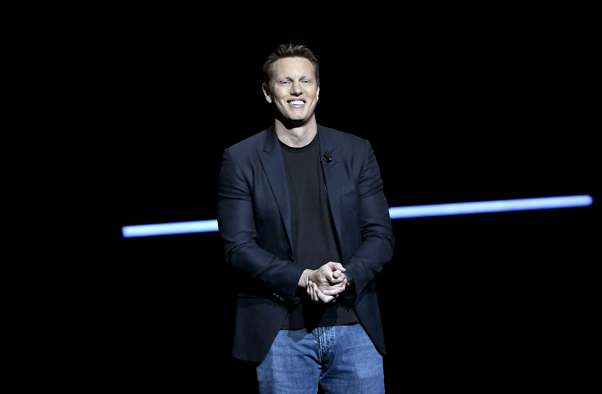 David Ellison, CEO of Paramount Skydance, speaks during CinemaCon 2026 - Paramount Pictures invites you to an exclusive presentation highlighting its upcoming slate at The Dolby Colosseum at Caesars Palace during CinemaCon, the official convention of Cinema United on April 16, 2026, in Las Vegas, Nevada.