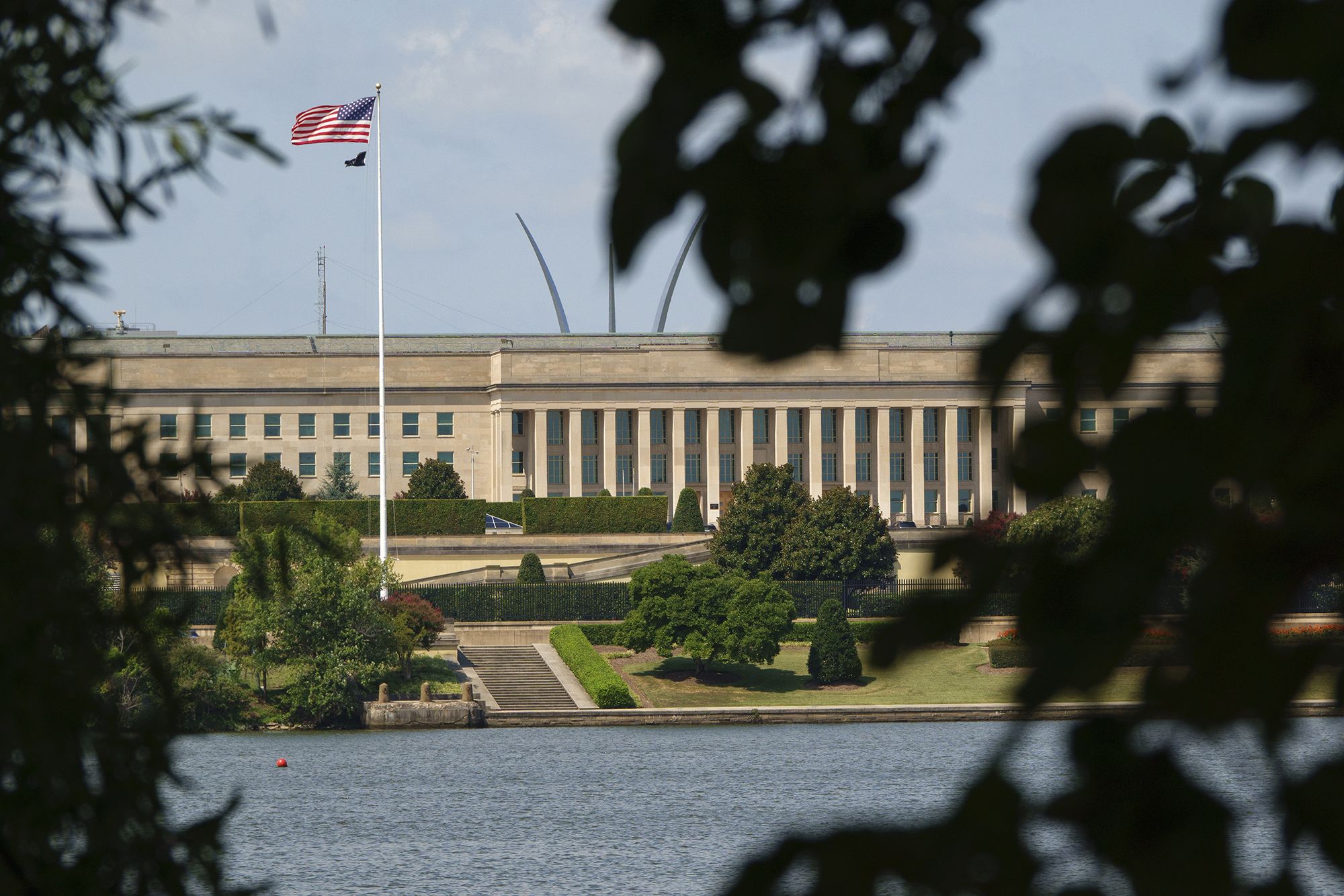 An American flag is flown outside of the Pentagon, headquarters for the United States Department of Defense on July 29, 2026 in Arlington, Virginia.