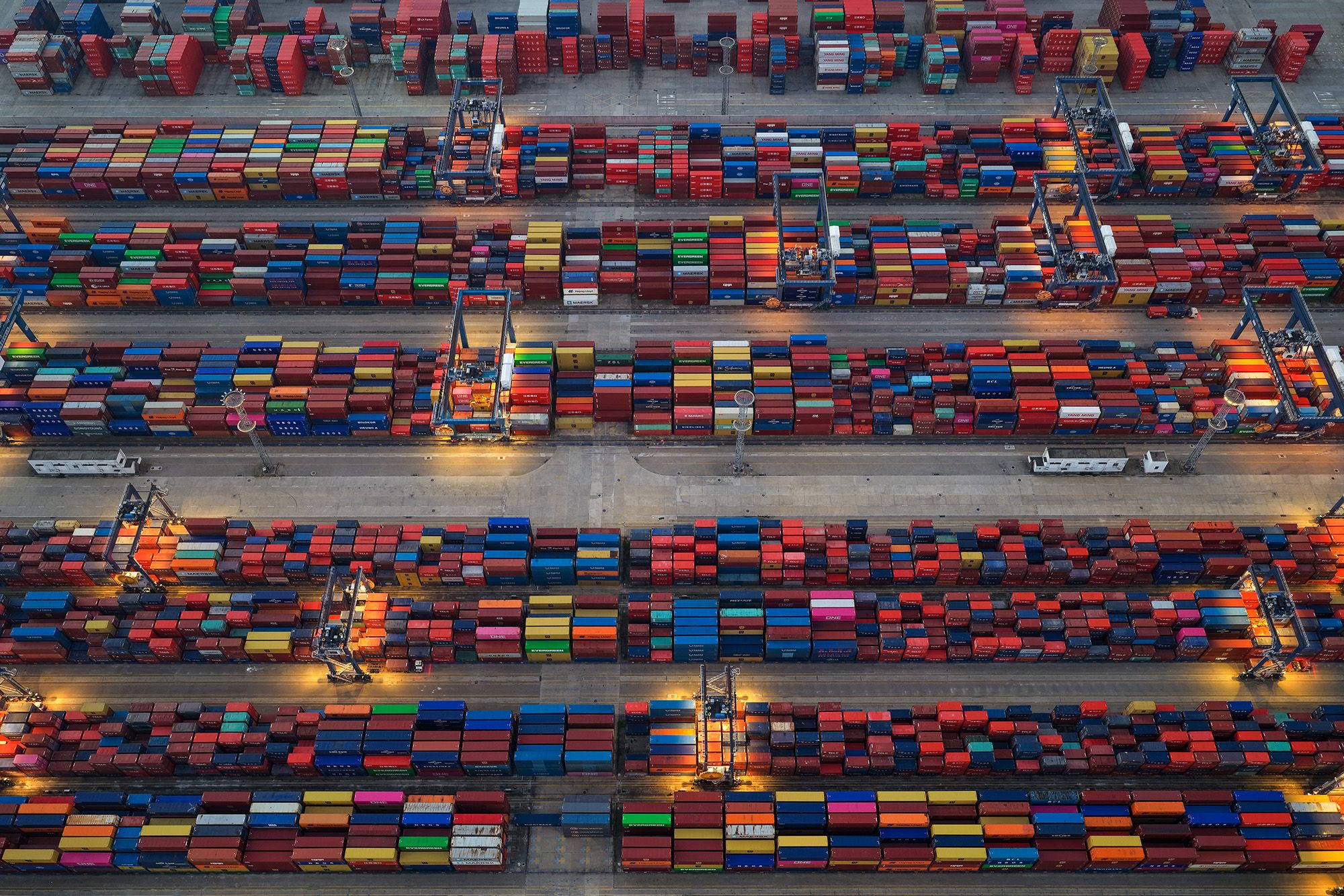 Containers are seen at the container terminal of Nanjing Port, in China's eastern Jiangsu province on September 8, 2026. Most Chinese goods shipped to the United States have faced a minimum 12.5% tax.