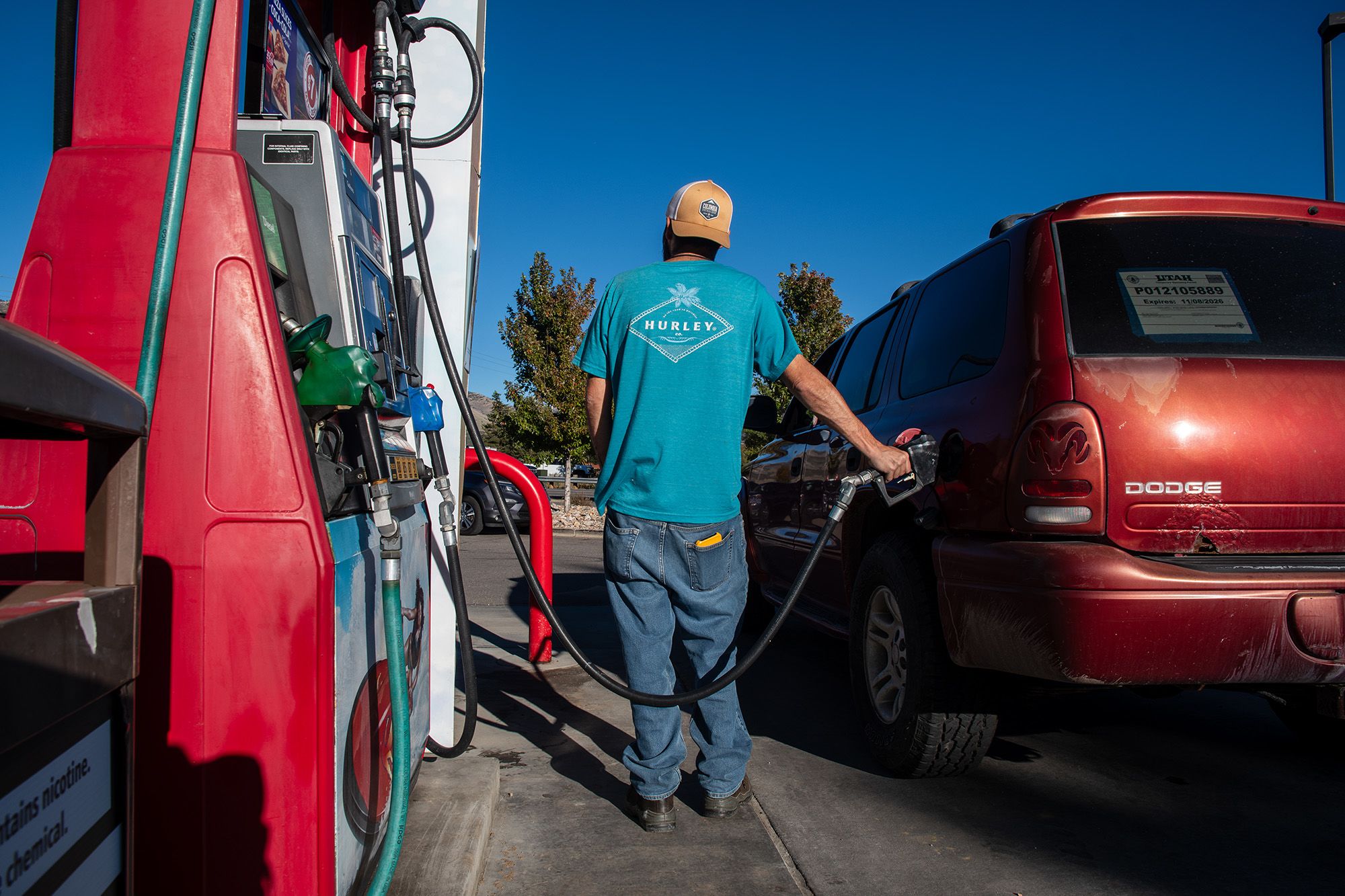 Retail regular gasoline prices remain high across the United States, averaging roughly $4.37 a gallon nationally, putting further strain on Americans' finances and their feelings about the economy.