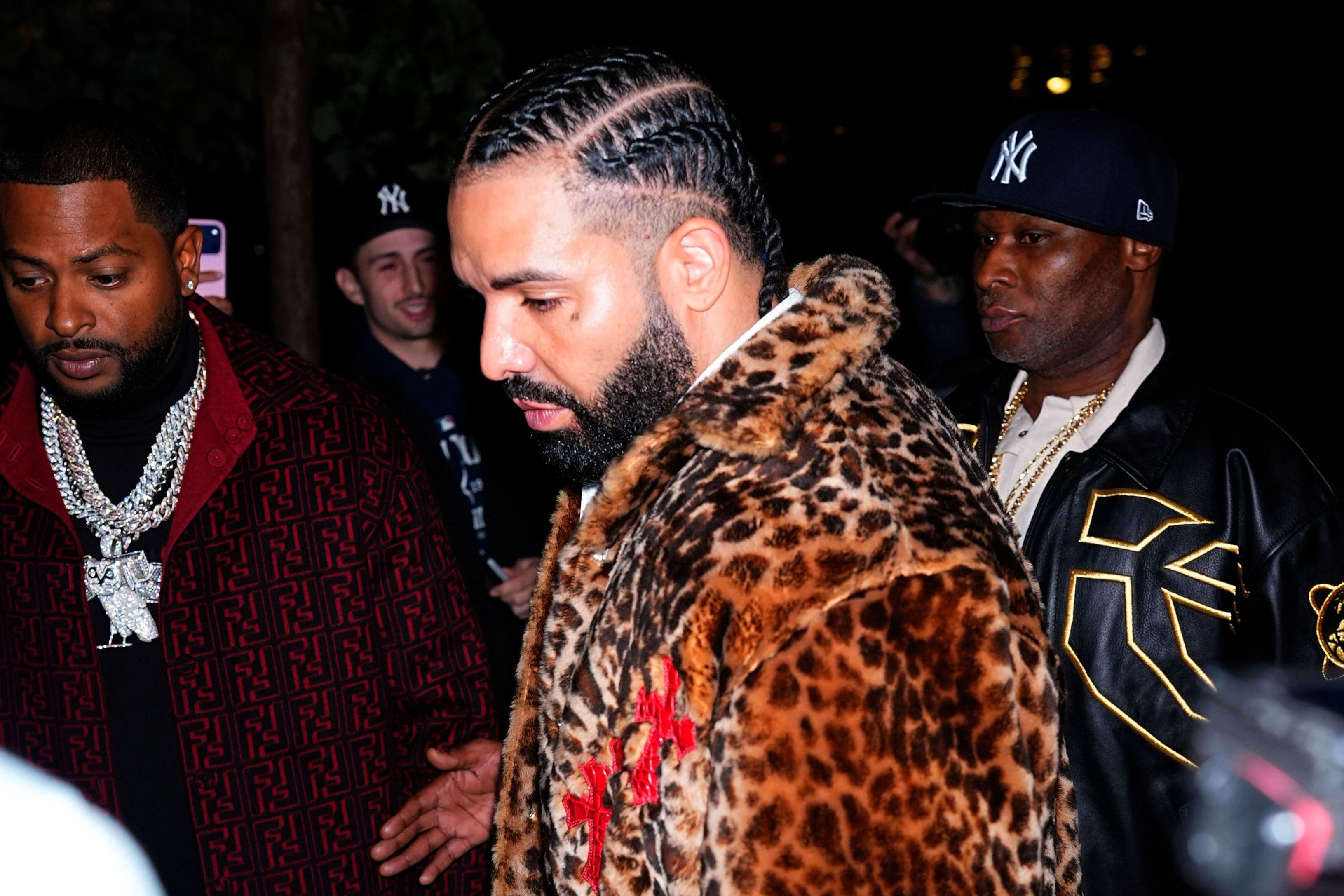 Drake is seen in New York on October 24, 2026.