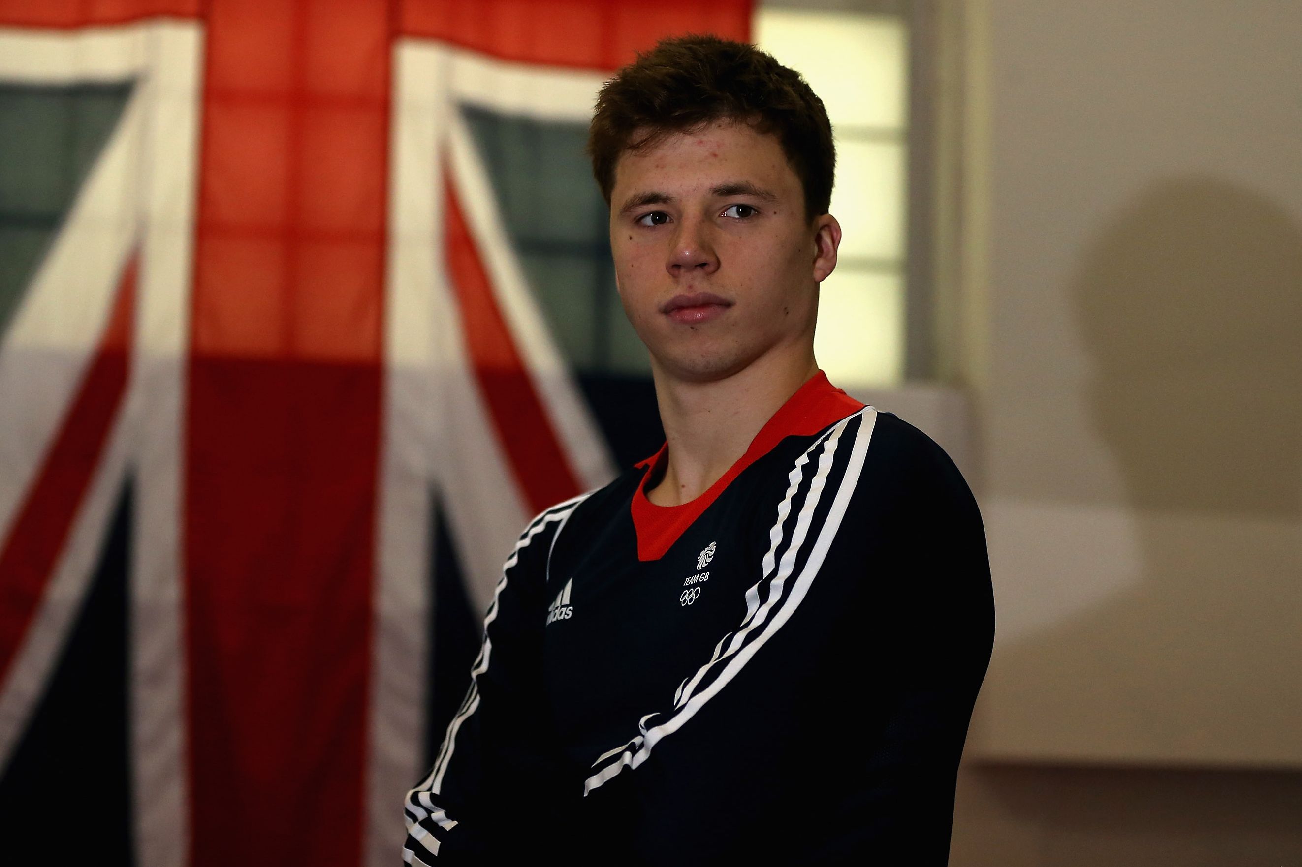 LEEDS, ENGLAND - JUNE 17:  Freddie Woodward of Britain poses for a picture as the Team GB diving team is announced for the Rio 2016 Olympic Games at the John Charles Centre on June 17, 2016 in Leeds, England.  (Photo by Nigel Roddis/Getty Images)