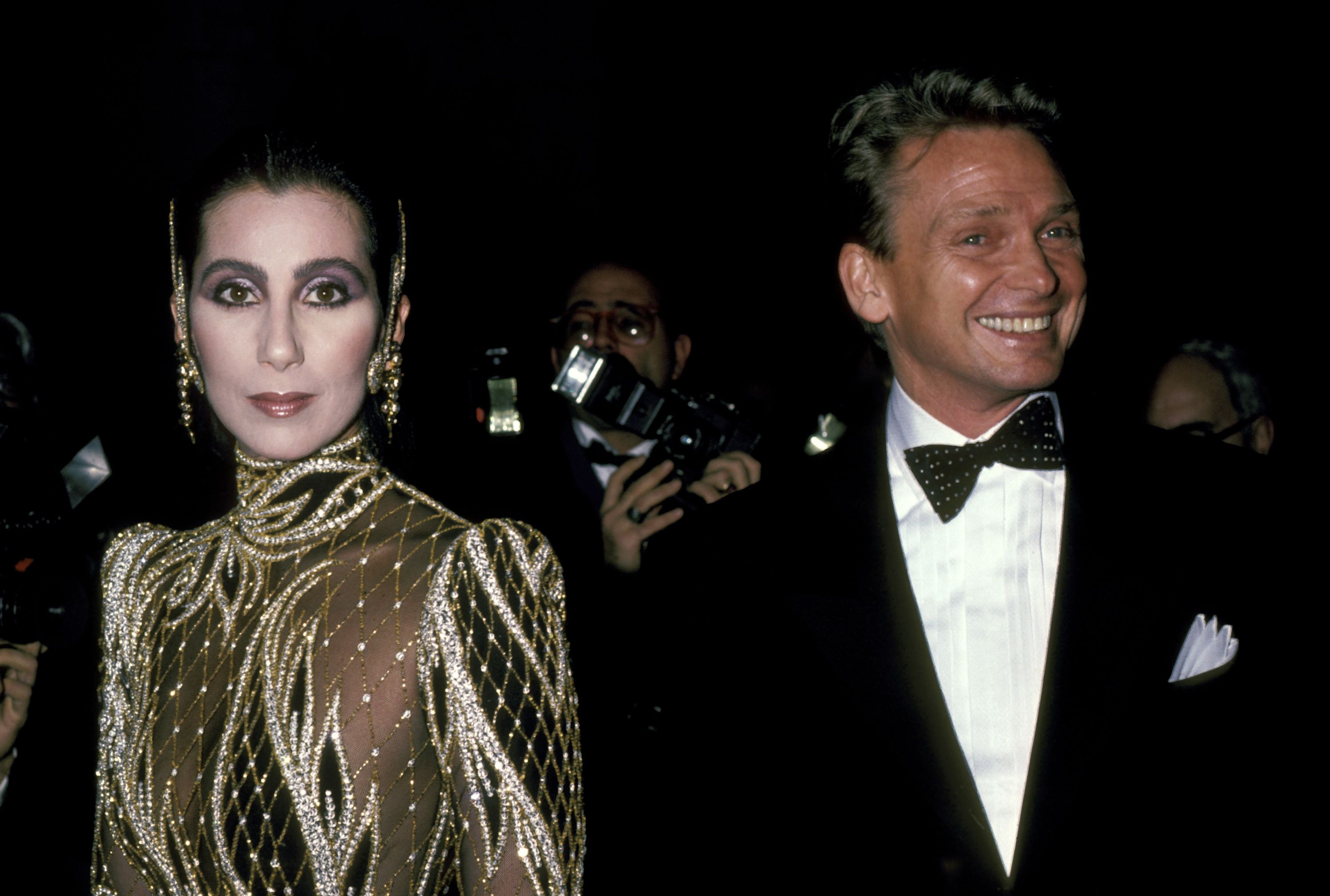 Cher and Bob Mackie on December 09, 1985.