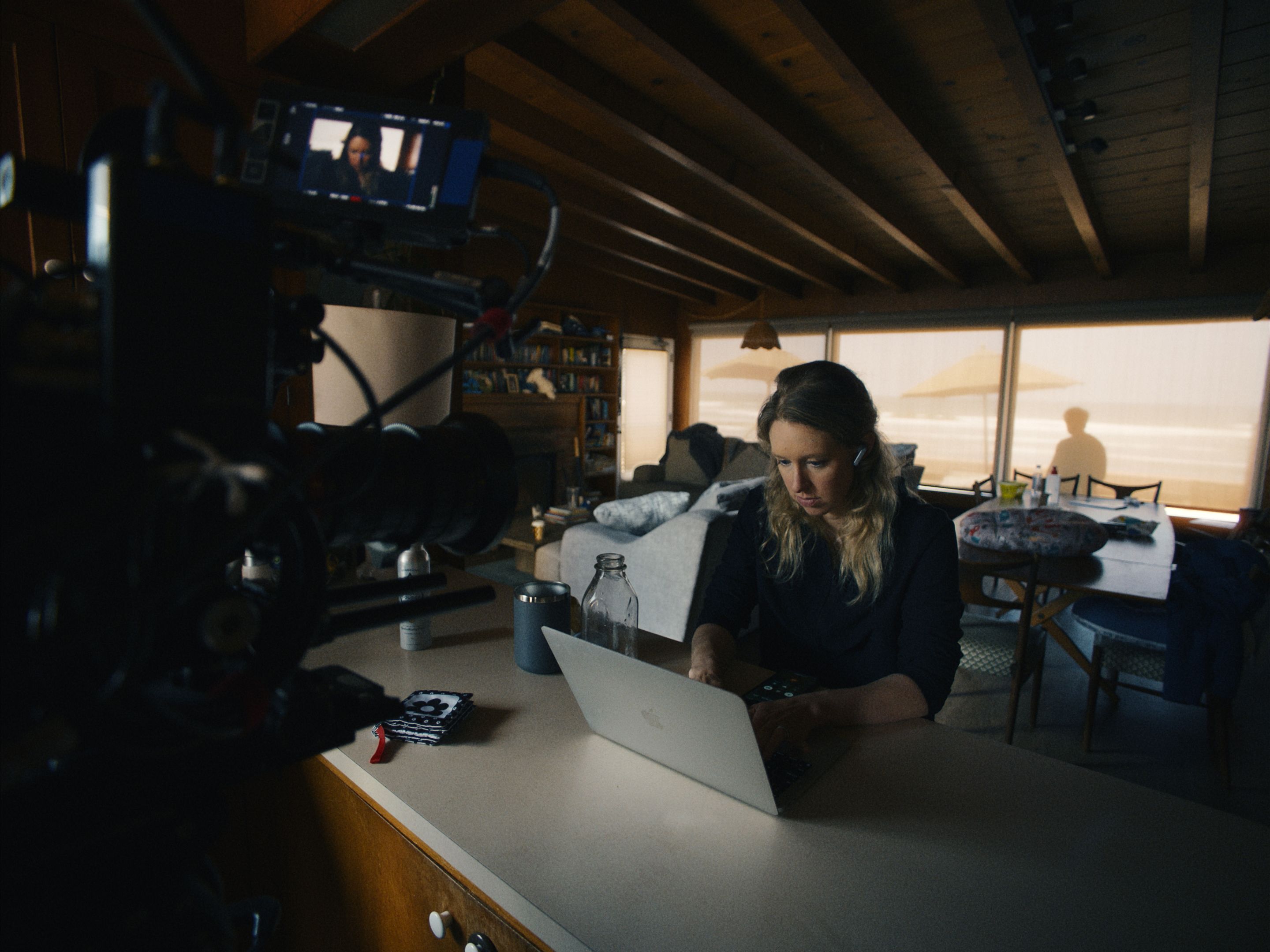 Elizabeth Holmes duuring the filming of “You Can See Everything.”