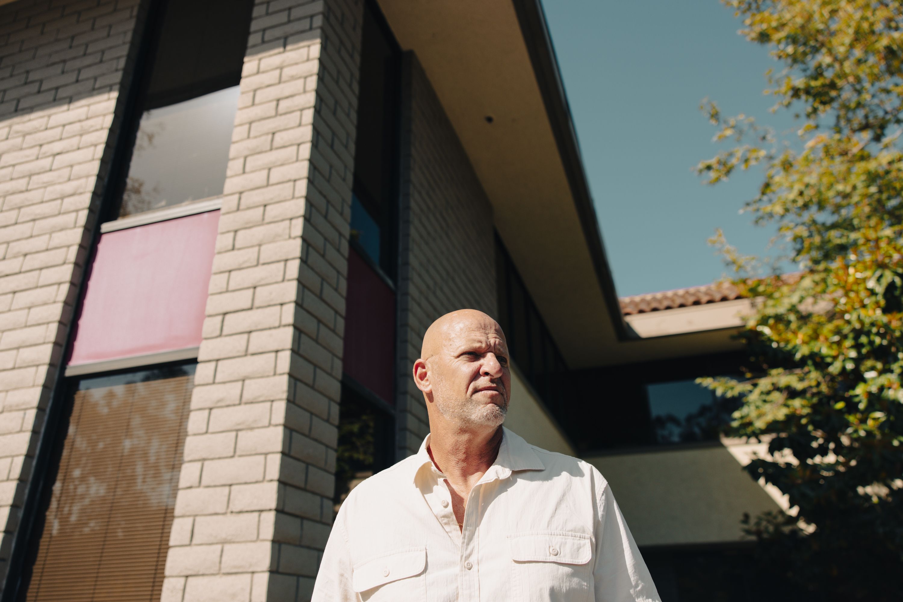 Jeff Kizer poses for a portrait at the Stratford School in Mission Viejo, California, on June 2, 2026. Kizer works as a mathematics teacher at the private middle school.