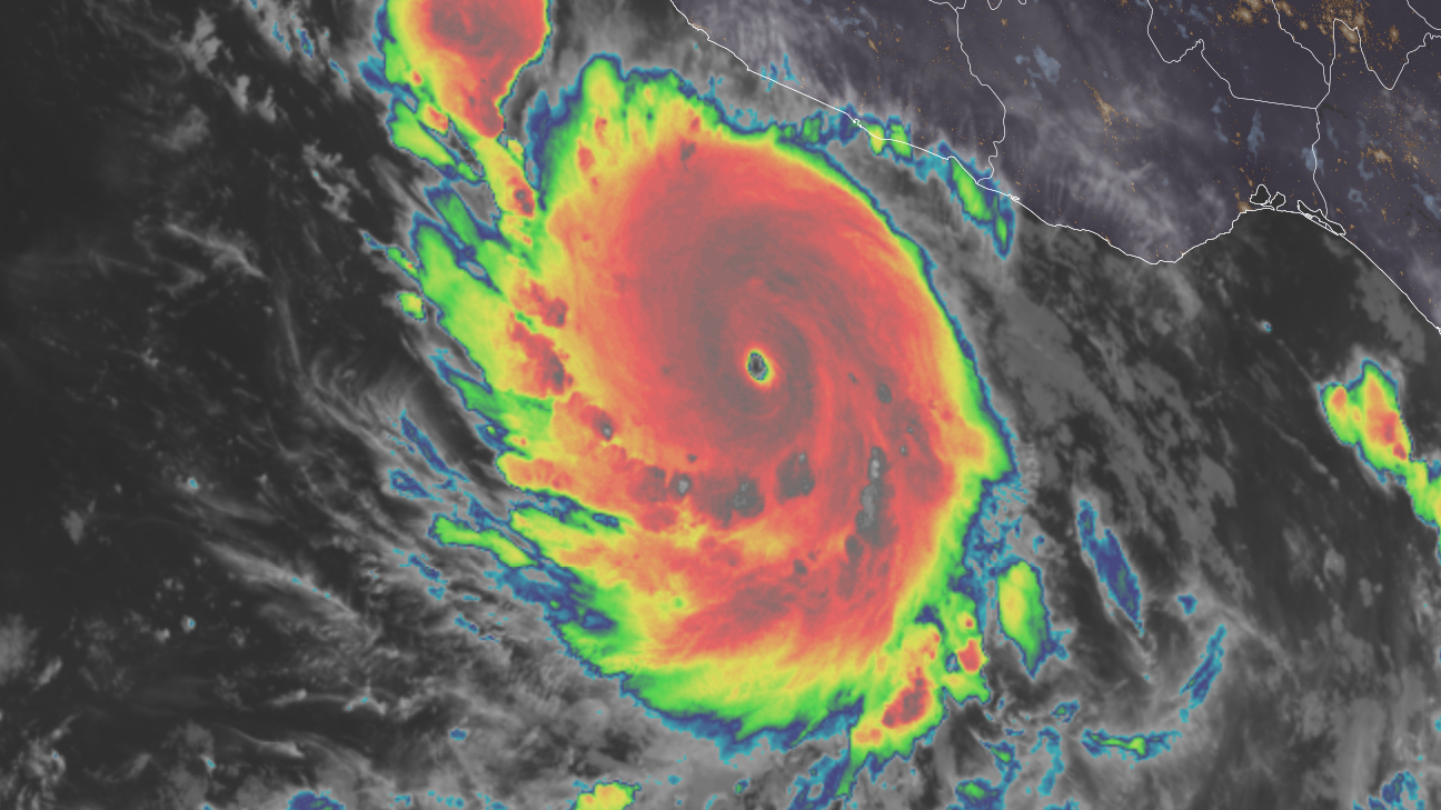 Category 5 Hurricane Polo off the Mexican coast on Tuesday morning.