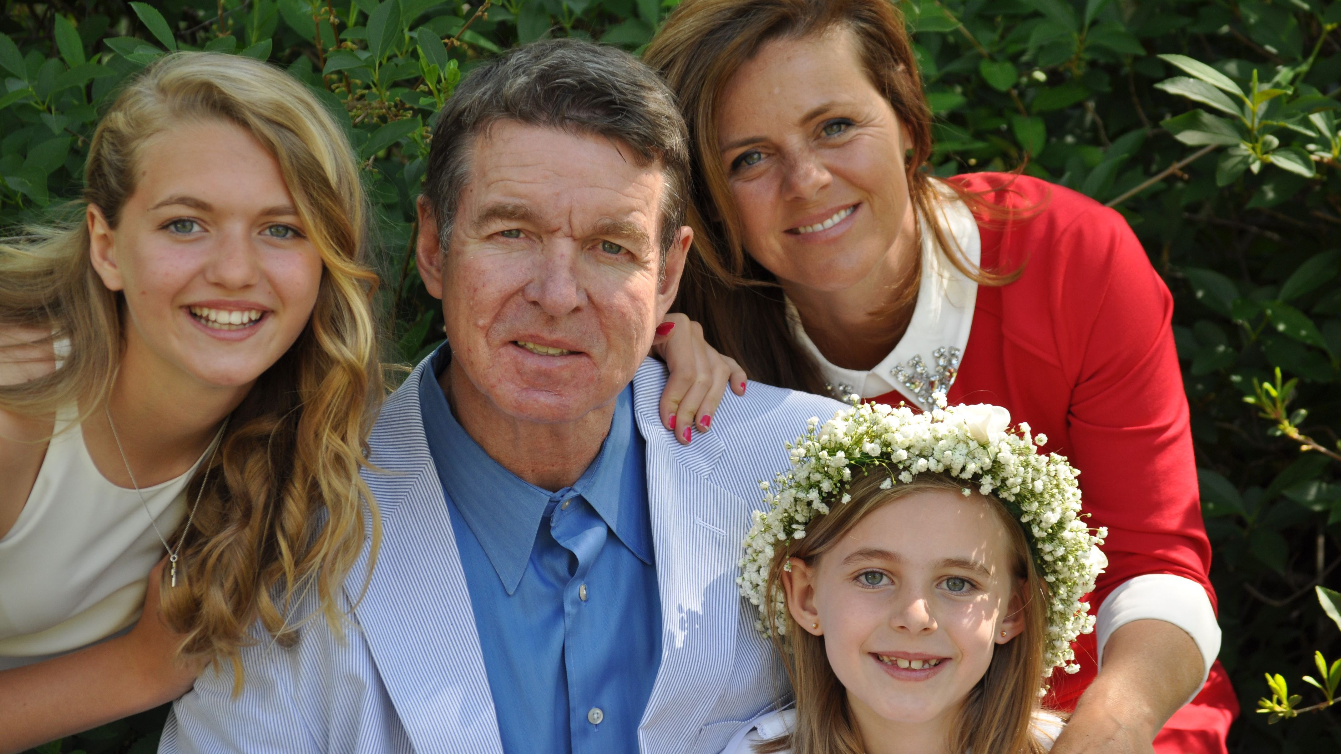 Don Horton is seen with his wife, Maura, and daughters Libby and Hadley in 2016.