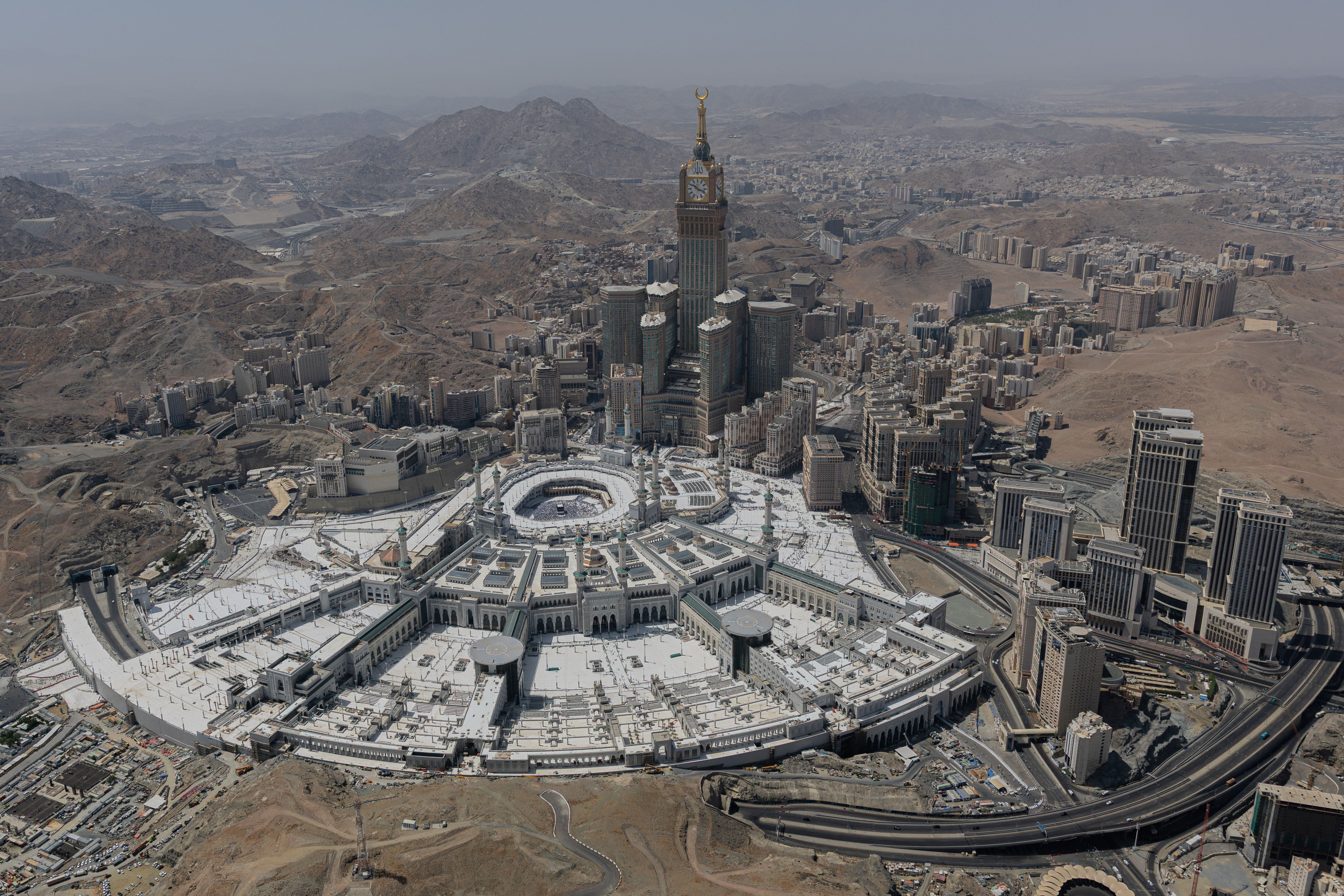 General view of the Grand Mosque during hajj in the holy city of Mecca, Saudi Arabia, May 29, 2026.