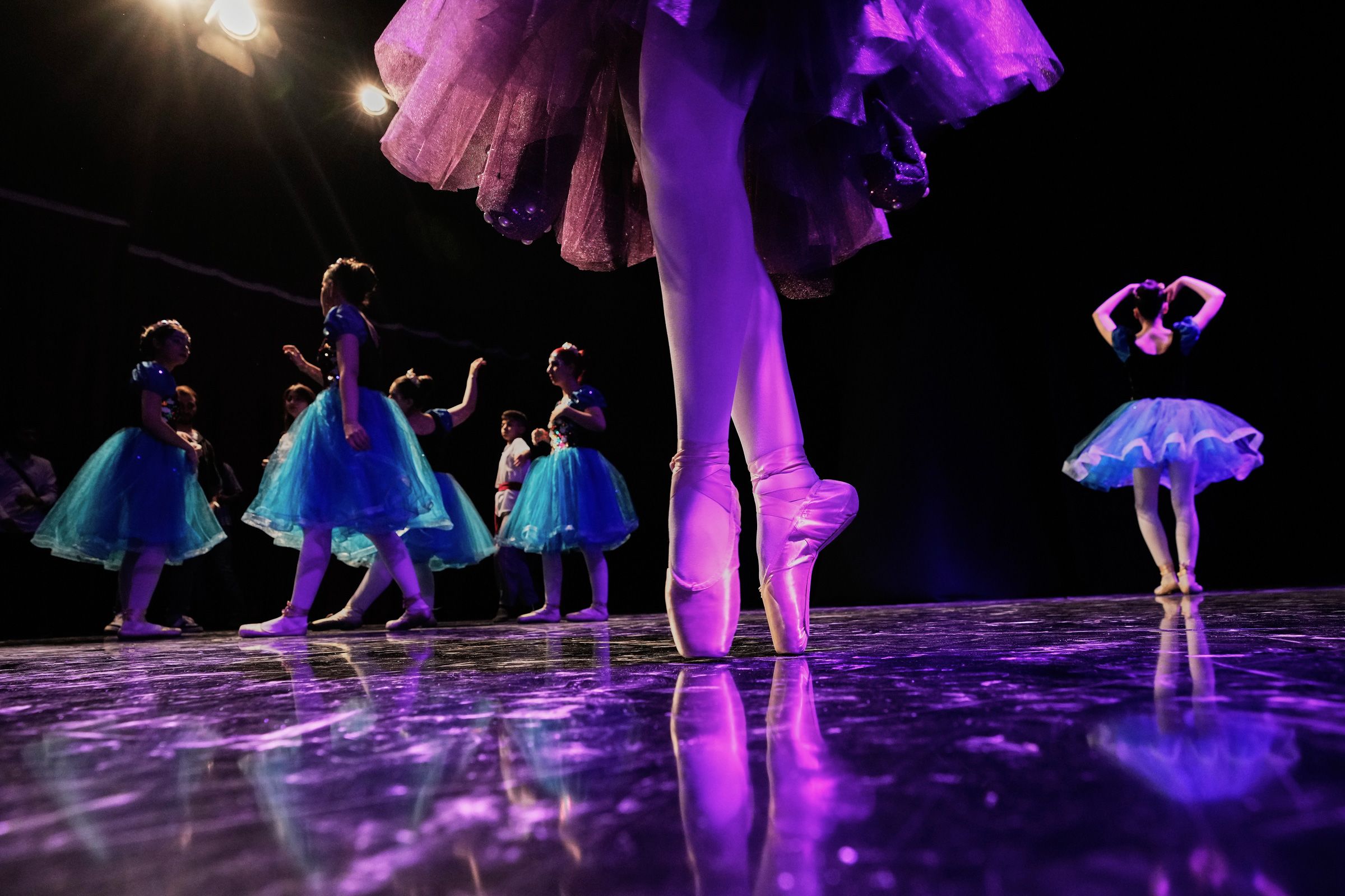 Students from the Baghdad Ballet Academy prepare to perform in a production titled "Mermaid" at Al-Sinbad Theater in Baghdad, Iraq, Friday, Sept. 25, 2026.