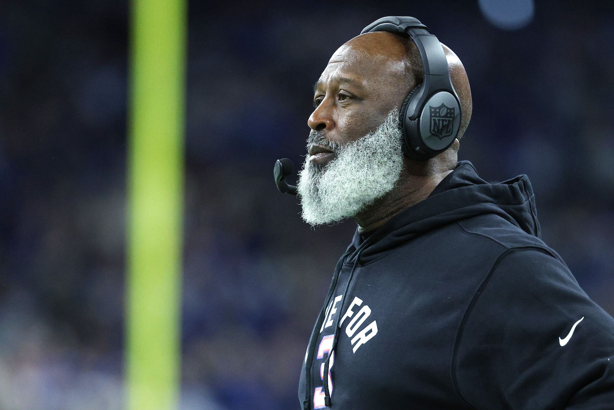 INDIANAPOLIS, INDIANA - JANUARY 08: Head Coach Lovie Smith of the Houston Texans looks on during the second half of the game against the Indianapolis Colts at Lucas Oil Stadium on January 08, 2023 in Indianapolis, Indiana. (Photo by Michael Hickey/Getty Images)