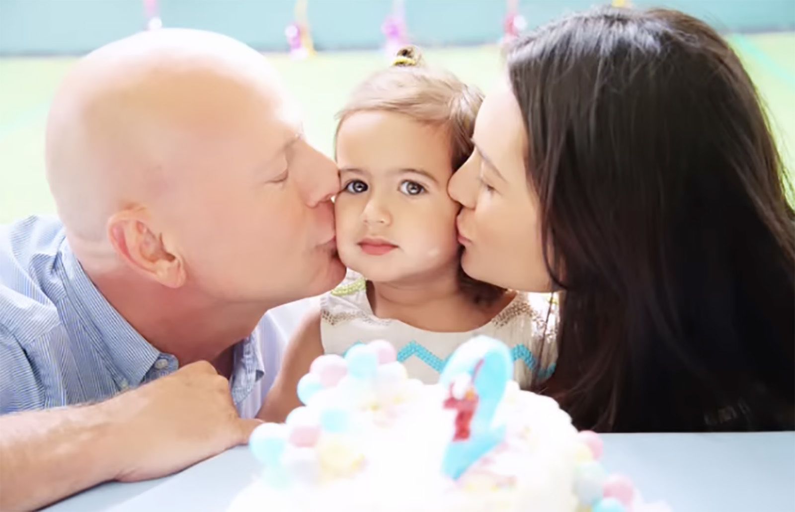 Bruce Willis is ever the doting dad in a video montage shared by his wife Emma Heming Willis to mark their daughter Mabel 11th birthday.