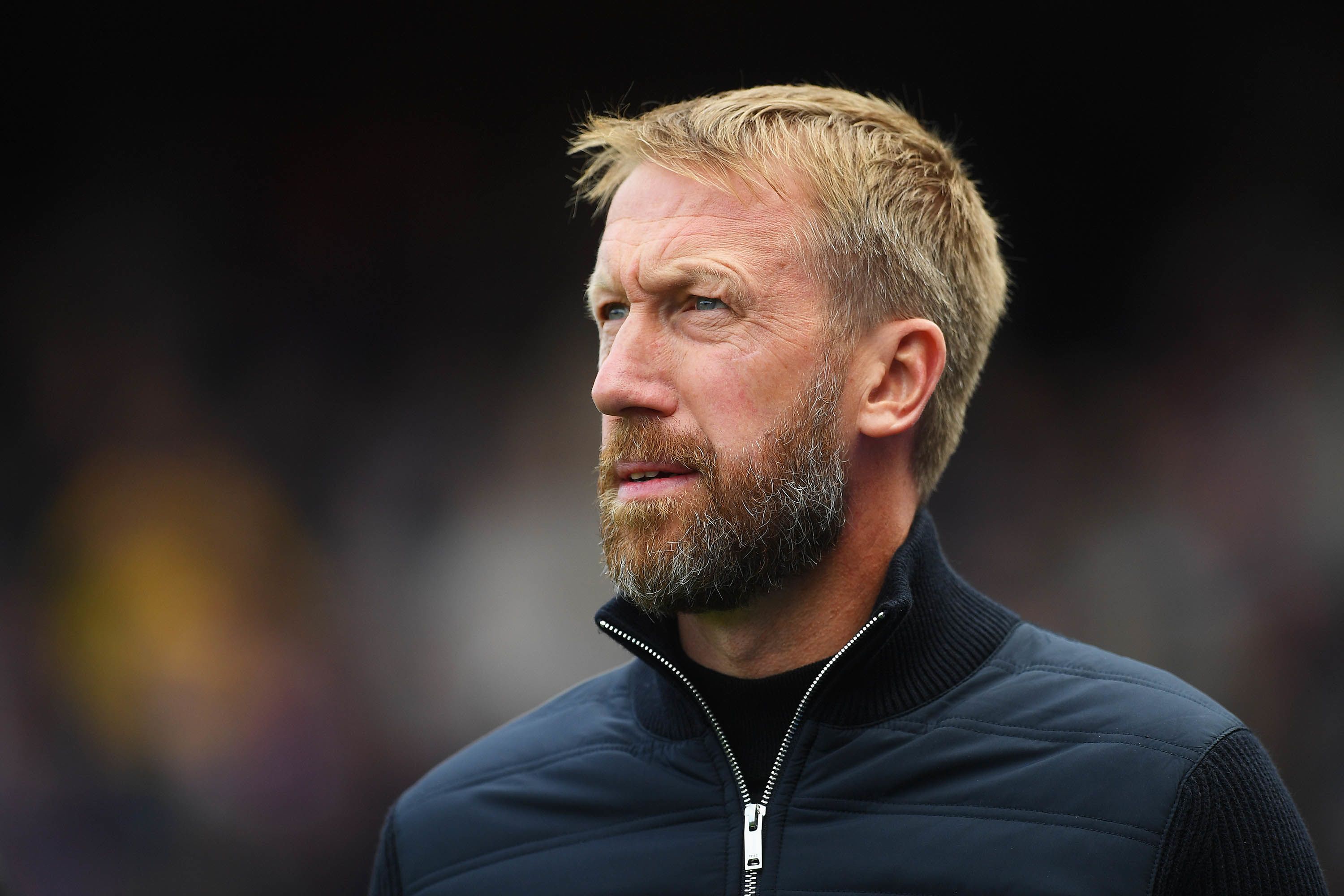 LONDON, ENGLAND - OCTOBER 01: Graham Potter, Manager of Chelsea looks on prior to the Premier League match between Crystal Palace and Chelsea FC at Selhurst Park on October 01, 2022 in London, England. (Photo by Harriet Lander/Getty Images)