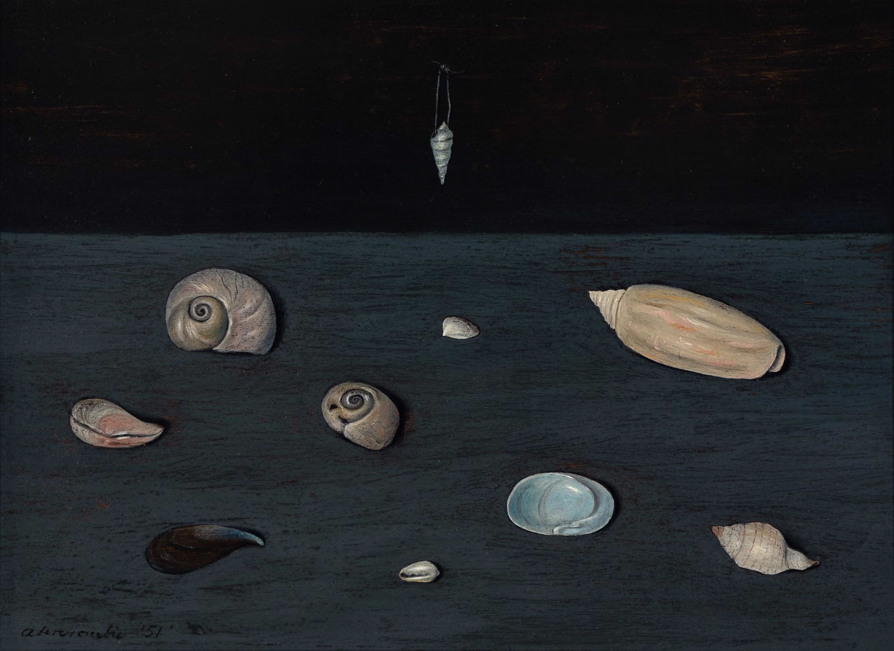 Gertrude Abercrombie's 1951 painting "Alderman Merriam’s Shells."